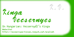 kinga vecsernyes business card